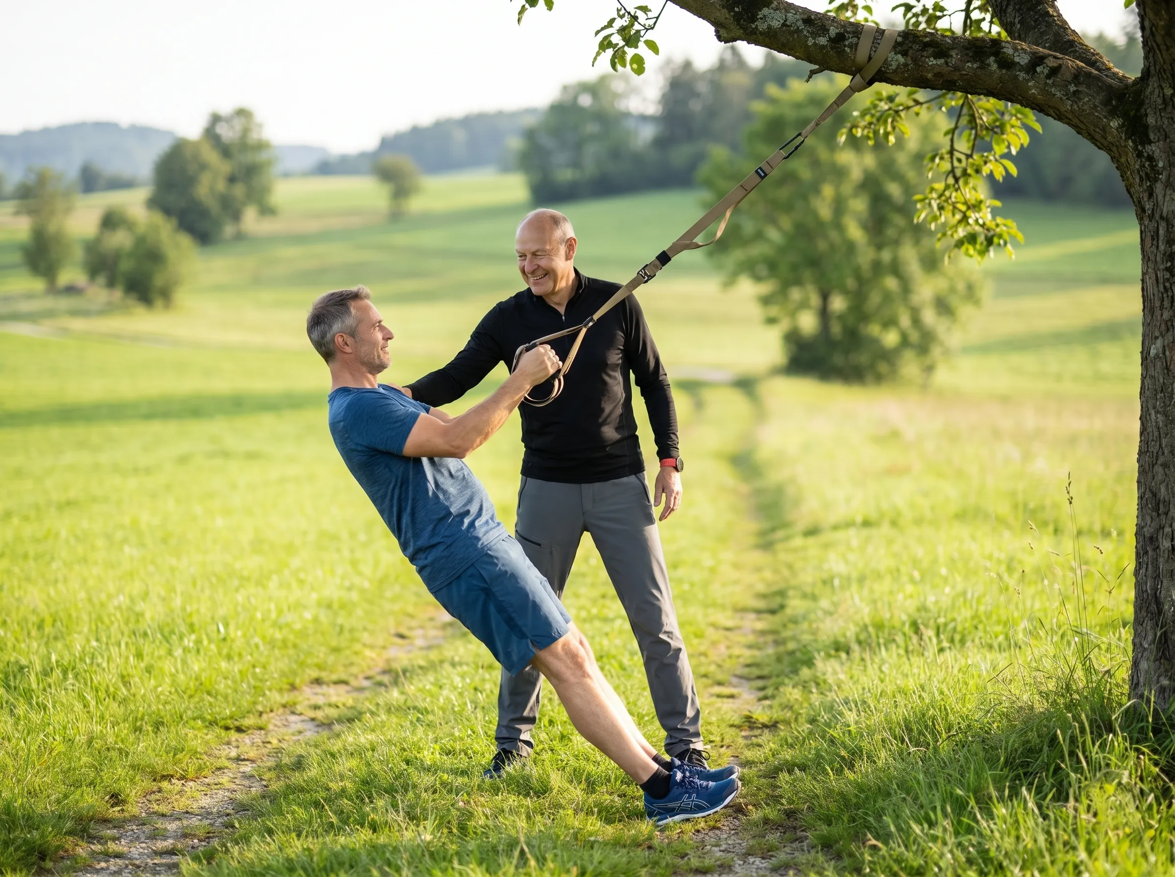 Norbert Kox beim Coaching in der Natur mit Klient
